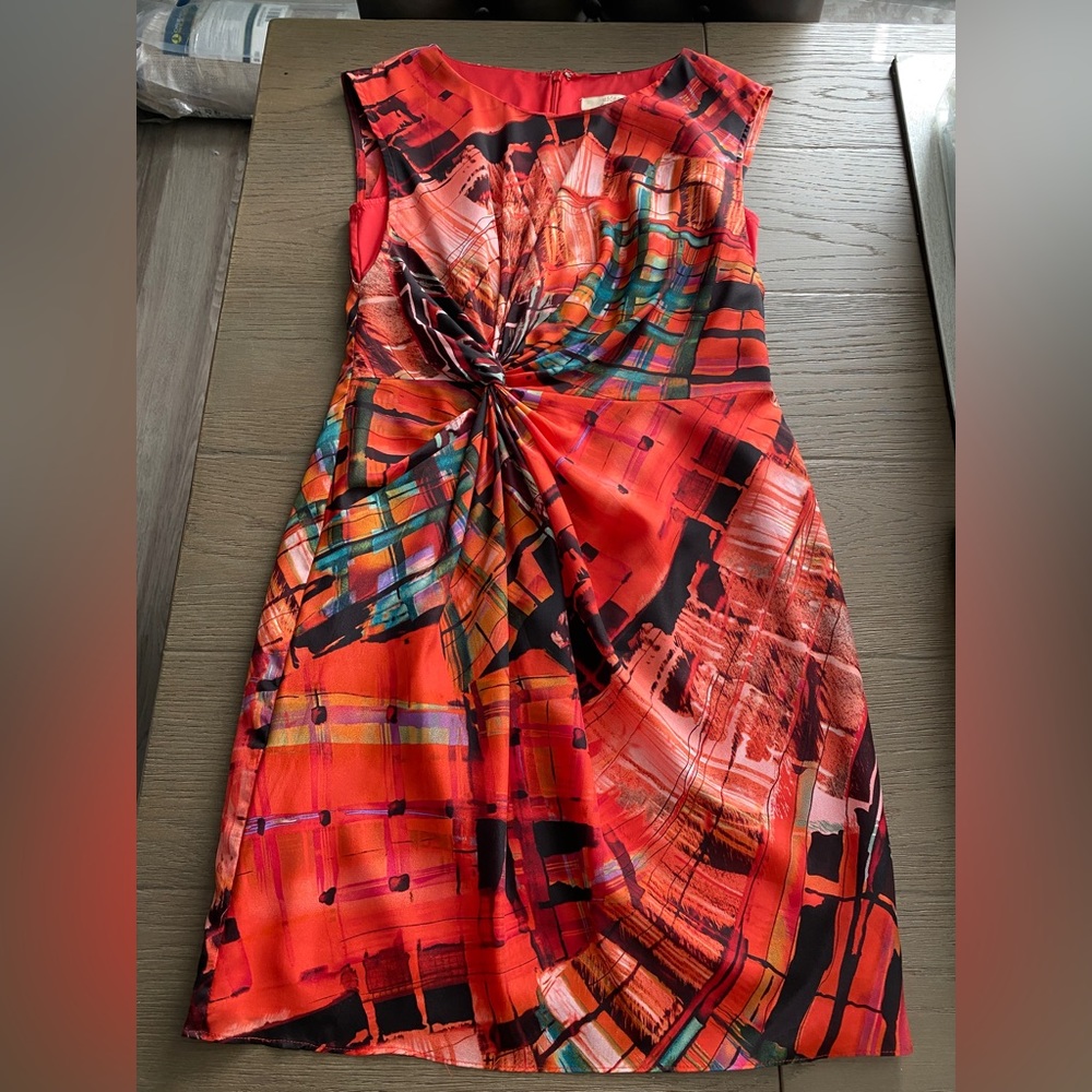 Aidan Mattox Printed Abstract  dress Sz 6